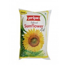Priya Sunflower Oil Pouch, 1 L